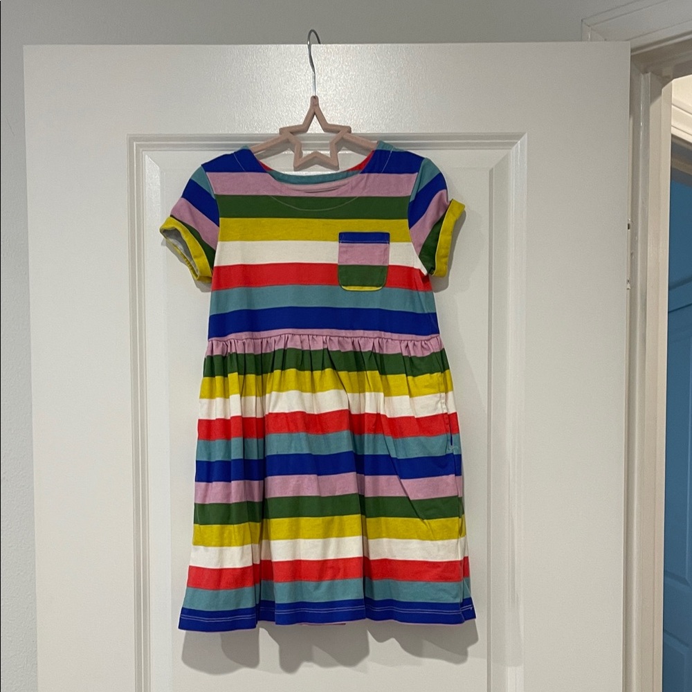 Mini Boden Multicolor Striped Dress